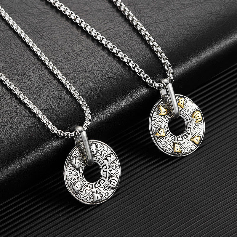 Buddha Stones, tibetischer Om-Mani-Padme-Hum-Friedensschnalle, Kreativitäts-Halsketten-Anhänger - image 2