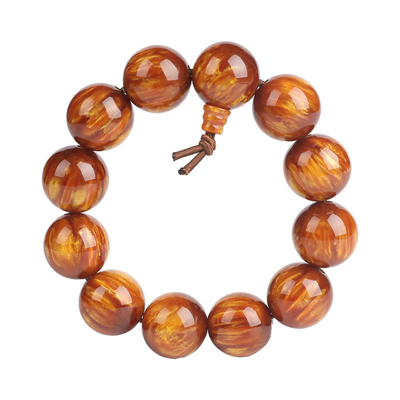 Buddha Stones Golden Sea Willow Success Positive Armband Mala - image 8