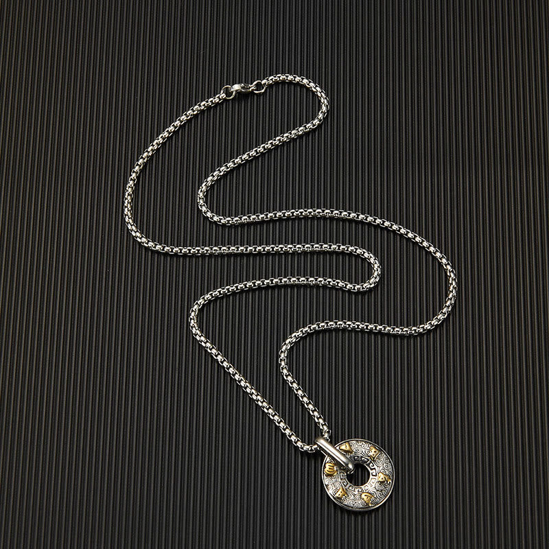 Buddha Stones, tibetischer Om-Mani-Padme-Hum-Friedensschnalle, Kreativitäts-Halsketten-Anhänger - image 6