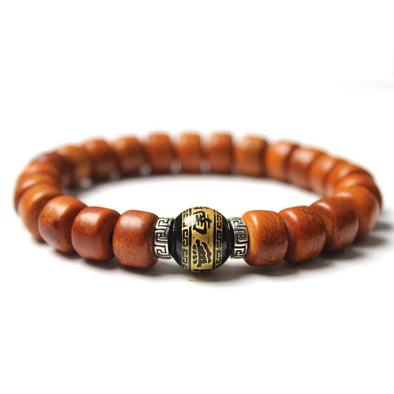 Buddha Stones Tibetische Knochenperlen Om Mani Padme Hum Stärke Armband