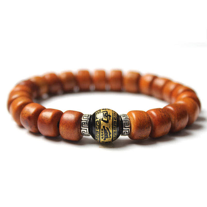 Buddha Stones Tibetische Knochenperlen Om Mani Padme Hum Stärke Armband