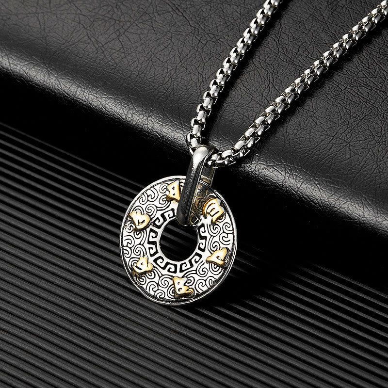 Buddha Stones, tibetischer Om-Mani-Padme-Hum-Friedensschnalle, Kreativitäts-Halsketten-Anhänger - image 3