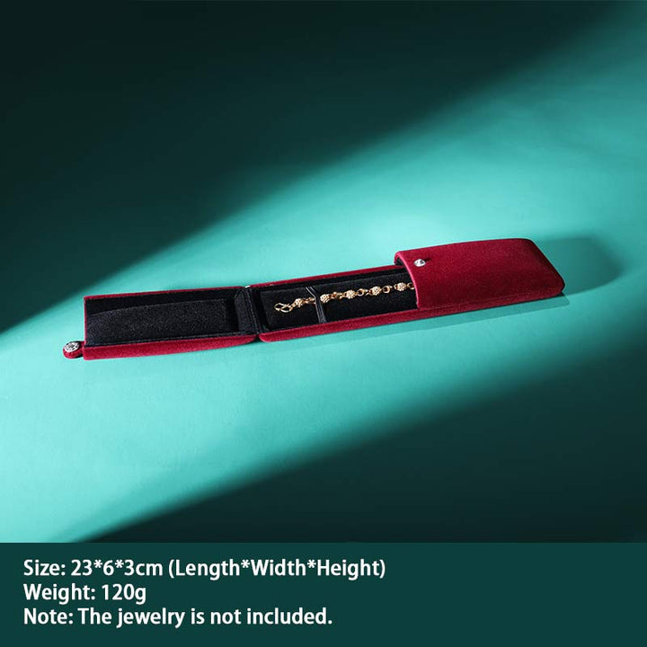 Schmuck-Aufbewahrungsbox, Flanell-Geschenkbox - Weinrot - Kettenkasten - image 10