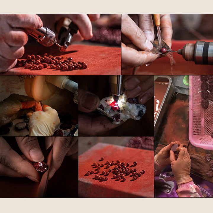 Buddha Stones 925 Sterling Silber Chinesisches Sternzeichen Natal Buddha Zinnober Calm Armband - image 30