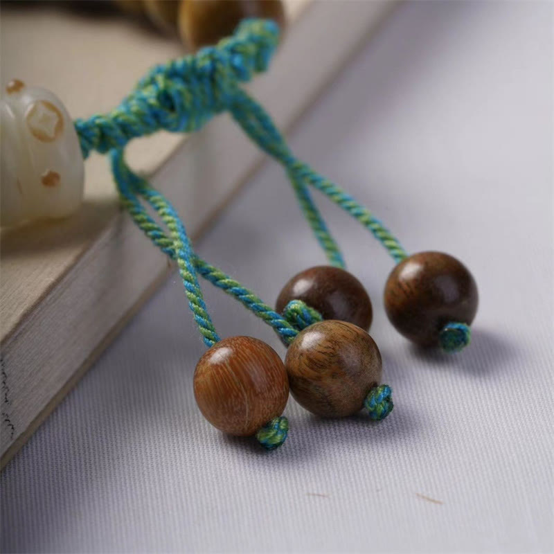 Buddha Stones Grünes Sandelholz Bodhi Seed Lucky Cat Positive Armband - image 5
