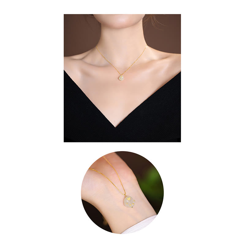 925 Sterling Silber natürliche Hetian Jade Cyan Jade Glück lachender Buddha Schmetterling Halskette Anhänger - image 19