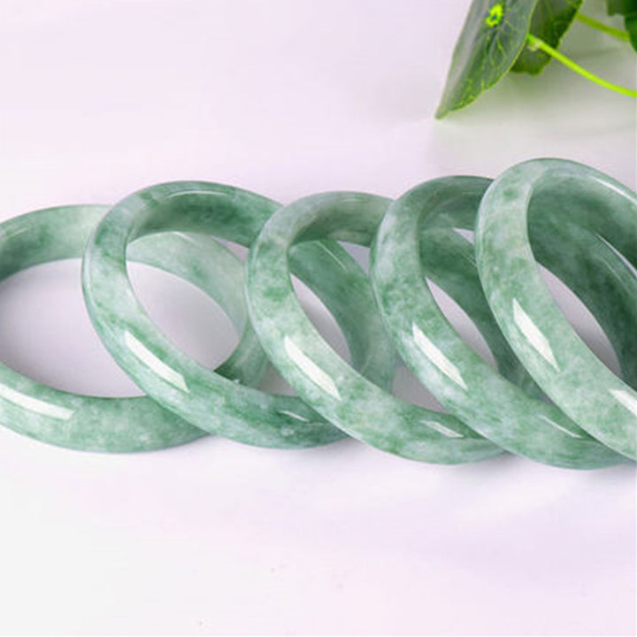 Buddha Stones, natürlicher Jade-Wohlstands-Armreif