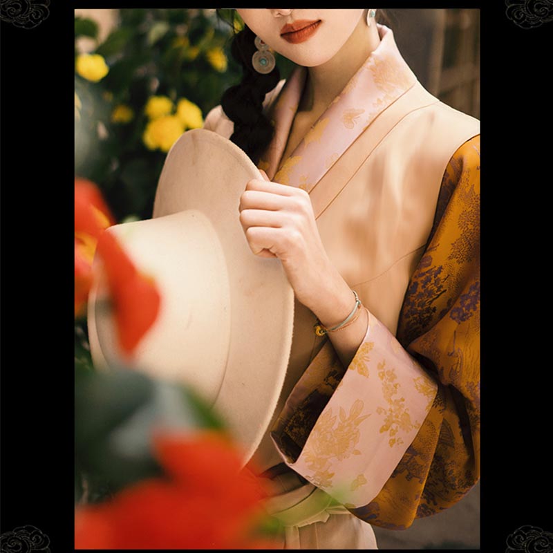 Buddha Stones Tibetisches Kleid Kleidung Lhasa Butterfly Top Kleid Verbesserte Hanfu Damenkleidung