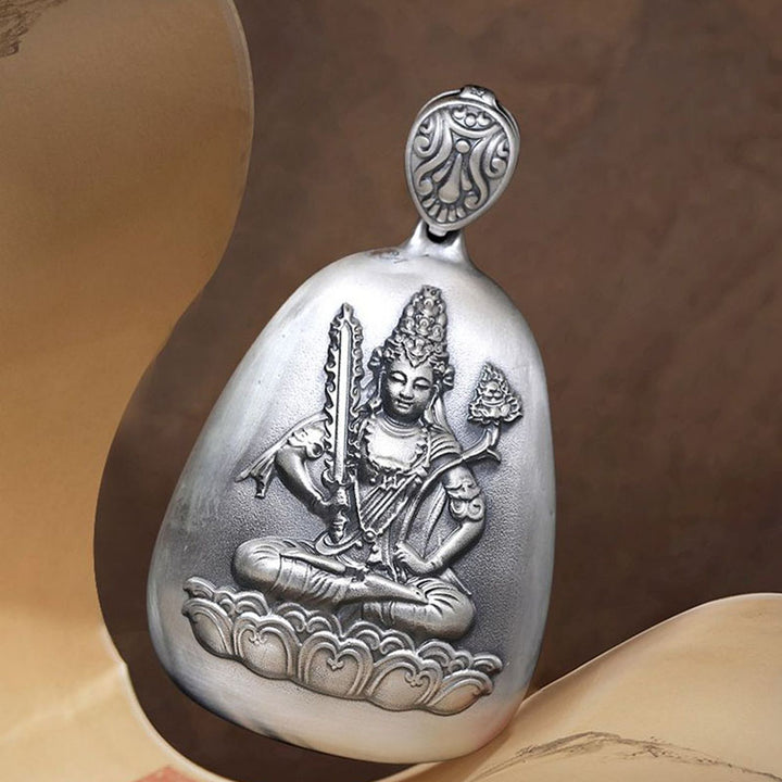 Buddha Stones 999 Sterling Silber Chinesisches Sternzeichen Natal Buddha Herz Sutra Gravur Schutz Halskette Anhänger - image 17