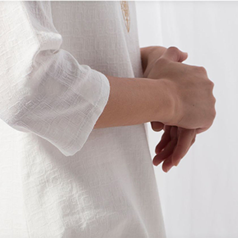 Buddha Stones 2-teiliges Tai Chi Meditation Yoga Baumwolle Kleidung Top Hosen Damen Set - image 7