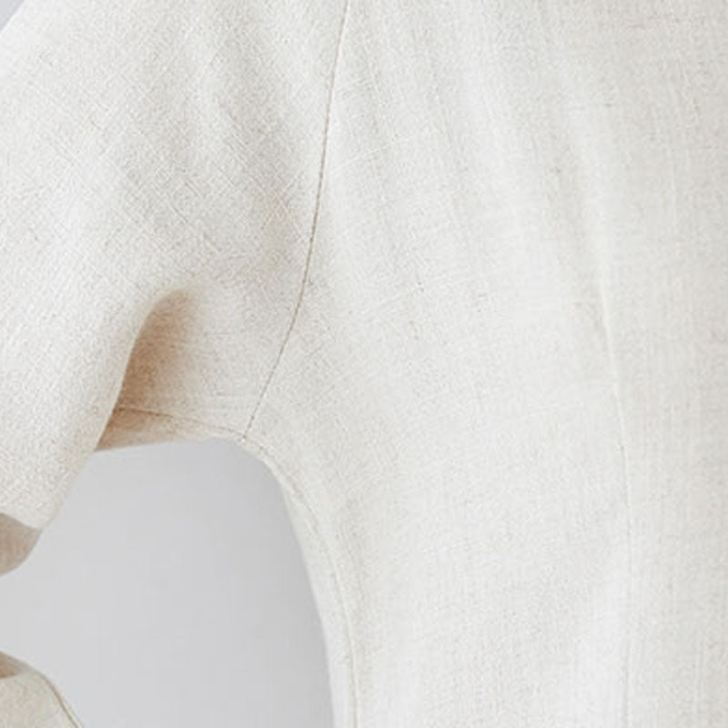 Buddha Stones 2-teiliges Damen-Set mit chinesischem Frosch-Knopf-Design, Zen-Tai-Chi-Meditationskleidung, Baumwoll-Leinen-Oberteil und Hose - image 9