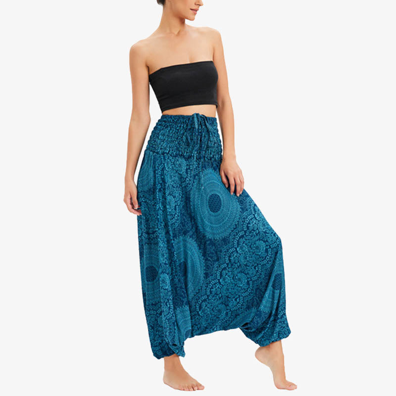 Buddha Stones Two Style Wear Runde geometrische lockere lässige Haremshose Jumpsuit Damen Yogahose - image 2