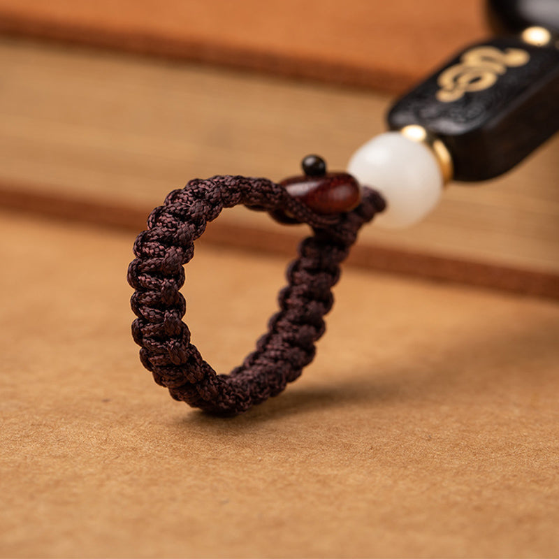 Buddha Stones Ebenholz Holz Bodhi Samen Lotus Erleuchtung Schlüsselanhänger Dekoration