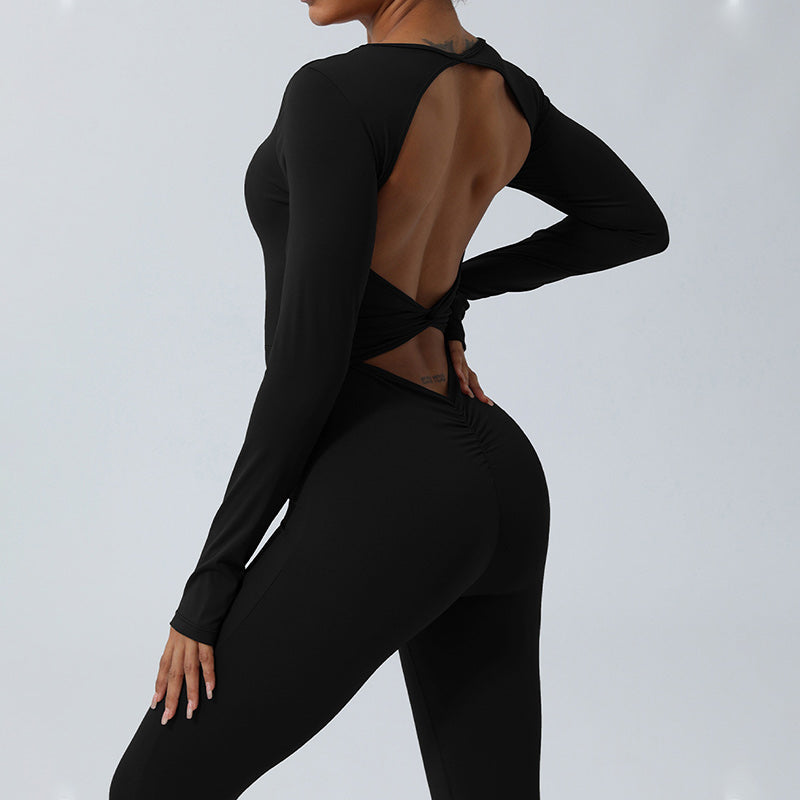 Buddha Stones Langarm-Overall für Damen, rückenfrei, Sport, Fitness, Yoga, Bodysuit - image 23