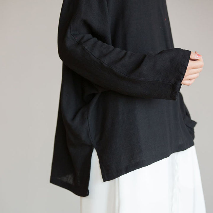 Buddha Stones V-Ausschnitt Bluse Damen Shirt Langarm Top Chinesische Kleidung im Hanfu-Stil - image 17