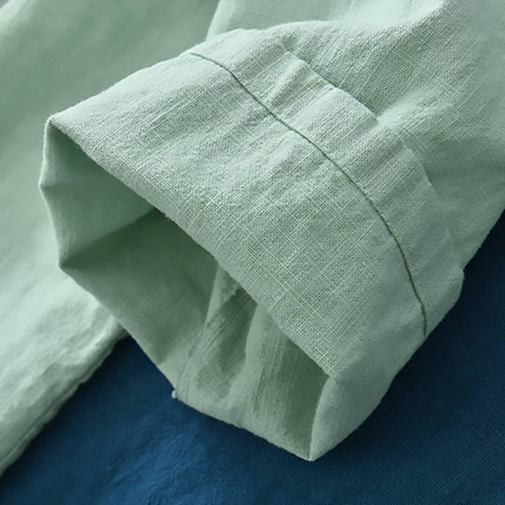 Buddha Stones Ramie Leinen Lose Bluse Damen Langarmshirt Chinesisches Hanfu Top - image 8