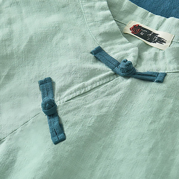 Buddha Stones Ramie Leinen Lose Bluse Damen Langarmshirt Chinesisches Hanfu Top - image 5