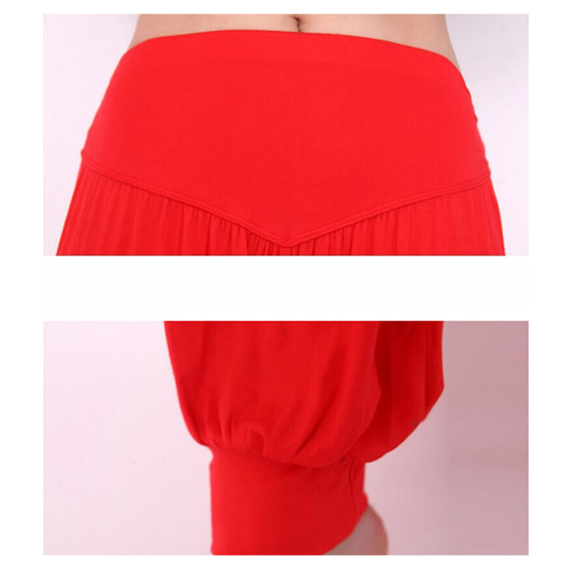 Buddha Stones Einfarbige Modal Yoga Tanz Lange Haremshose - image 29