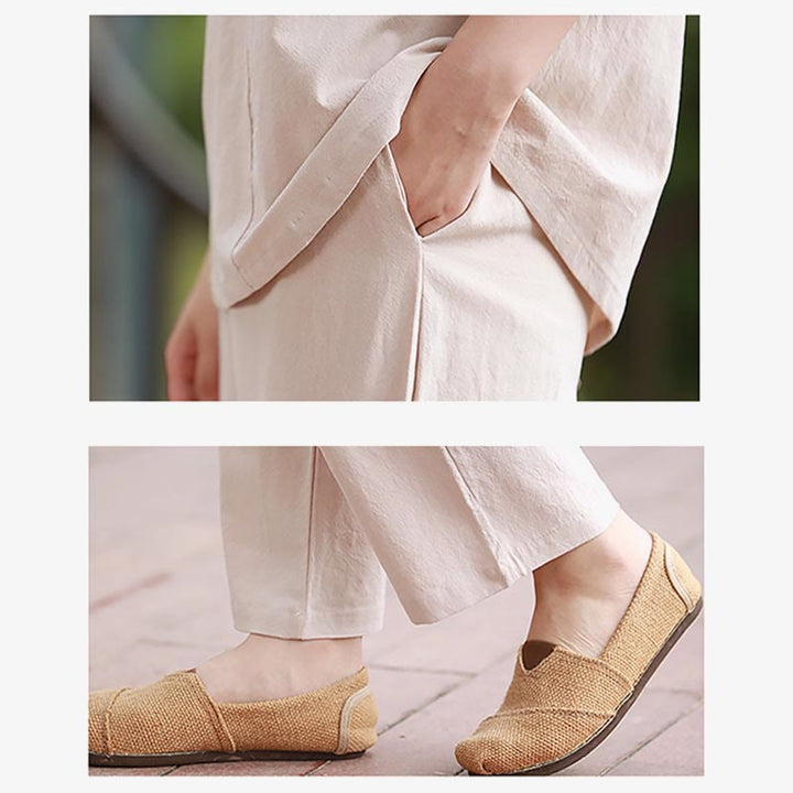 Buddha Stones 2-teiliges Set mit Hemd, Oberteil und Hose, Meditation, Zen, Tai Chi, Baumwolle und Leinen, Damen - image 12