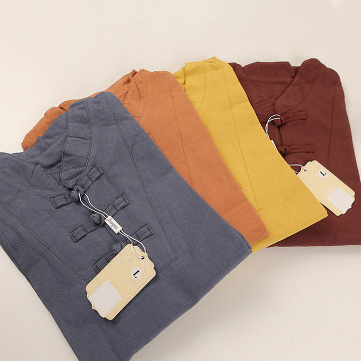 Buddha Stones 2-teiliges Herren-Kleidungsset mit kurzärmeligen Hemden, Oberteilen, T-Shirts und Hosen, Meditation, Zen, Tai Chi, Baumwolle und Leinen - image 13