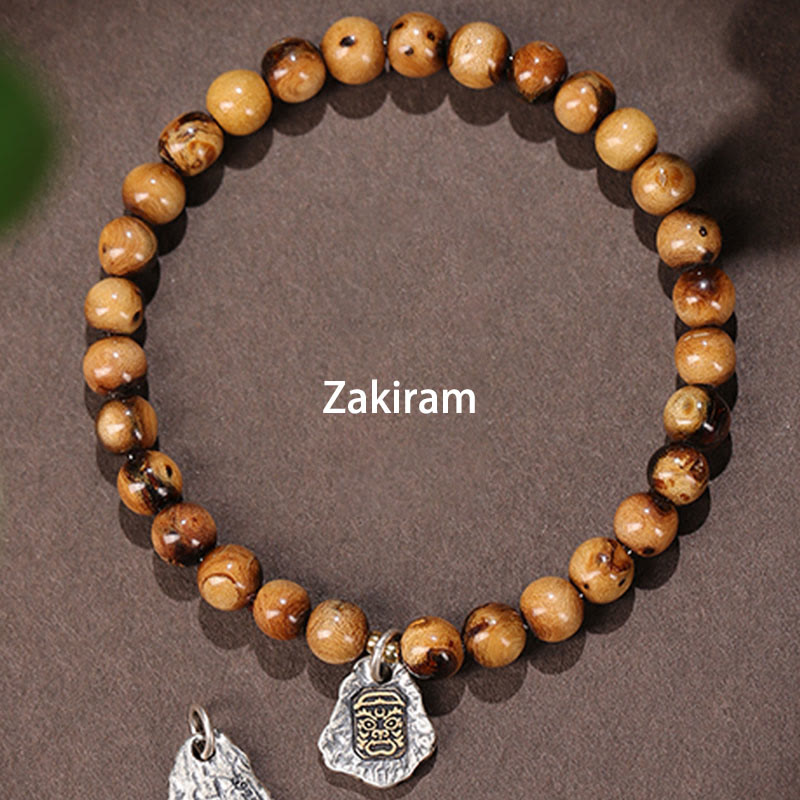 Buddha-Steine 925 Sterling Silber Natürliche goldene Seeweide Zakiram Göttin des Reichtums Glücksbringer Fu Charakter Erfolg Armband - image 3