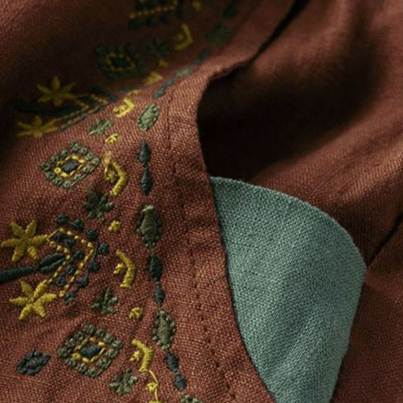 Capri-Haremshose mit Buddha Stones und Vintage-Stickerei, elastischer Bund und Taschen - image 12