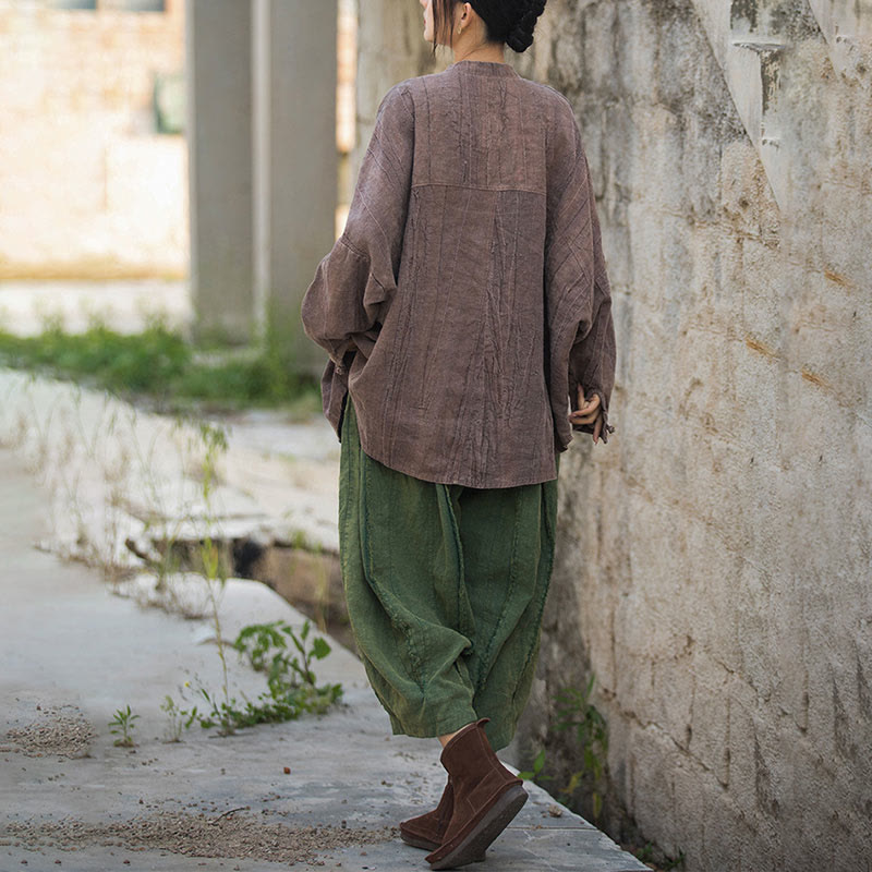 Buddha Stones Batik-Jacke mit Froschknöpfen, langärmelig, Zen-Meditation, offene Vorderseite - image 25