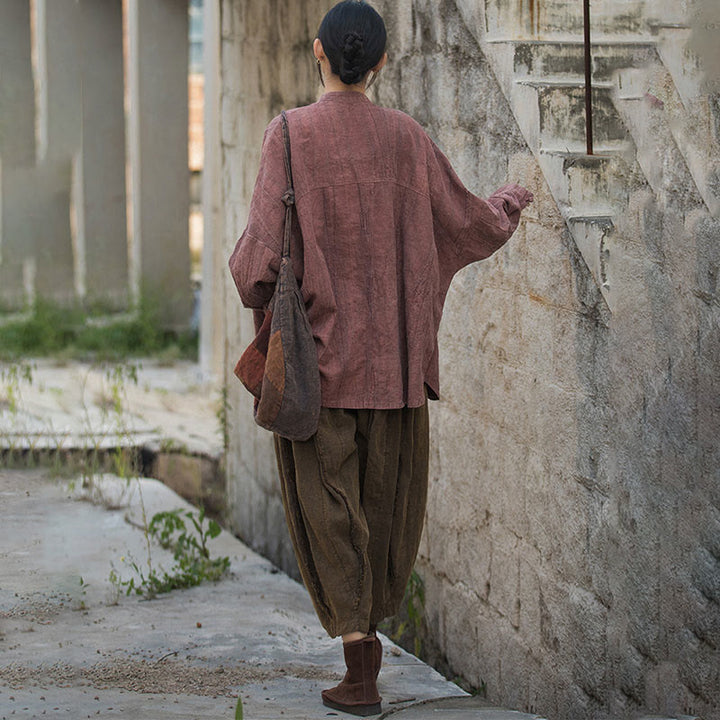 Buddha Stones Batik-Jacke mit Froschknöpfen, langärmelig, Zen-Meditation, offene Vorderseite - image 30