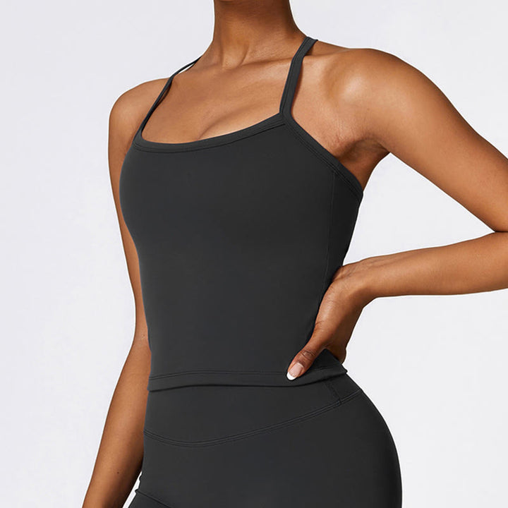 Buddha Stones Einfarbiges kurzes Tanktop mit hoher Taille und Shorts für Sport, Fitness, Fitnessstudio, Yoga-Outfits - image 13