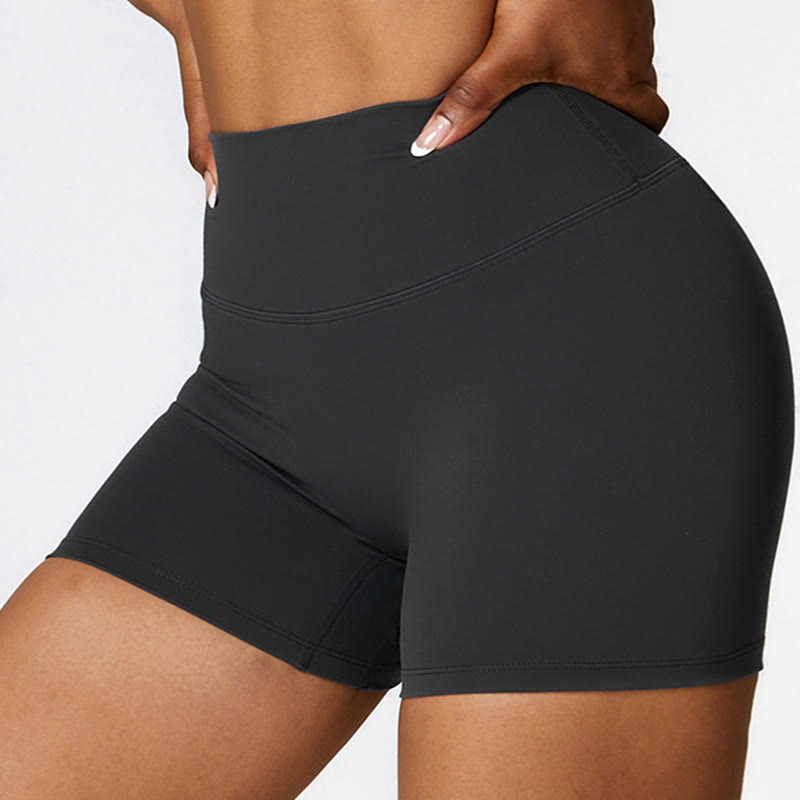 Buddha Stones Einfarbiges kurzes Tanktop mit hoher Taille und Shorts für Sport, Fitness, Fitnessstudio, Yoga-Outfits - image 21