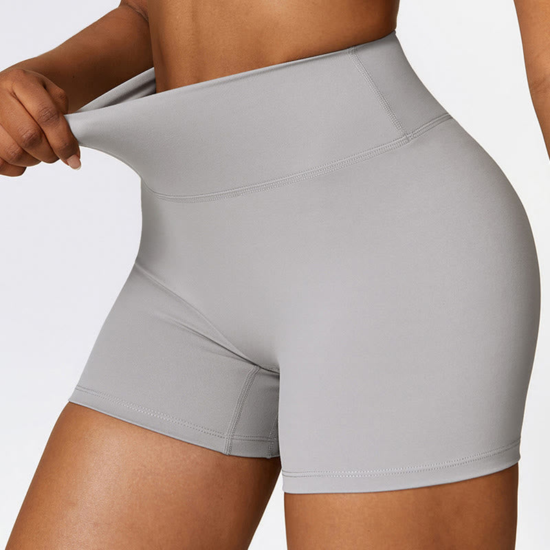 Buddha Stones Einfarbiges kurzes Tanktop mit hoher Taille und Shorts für Sport, Fitness, Fitnessstudio, Yoga-Outfits - image 34