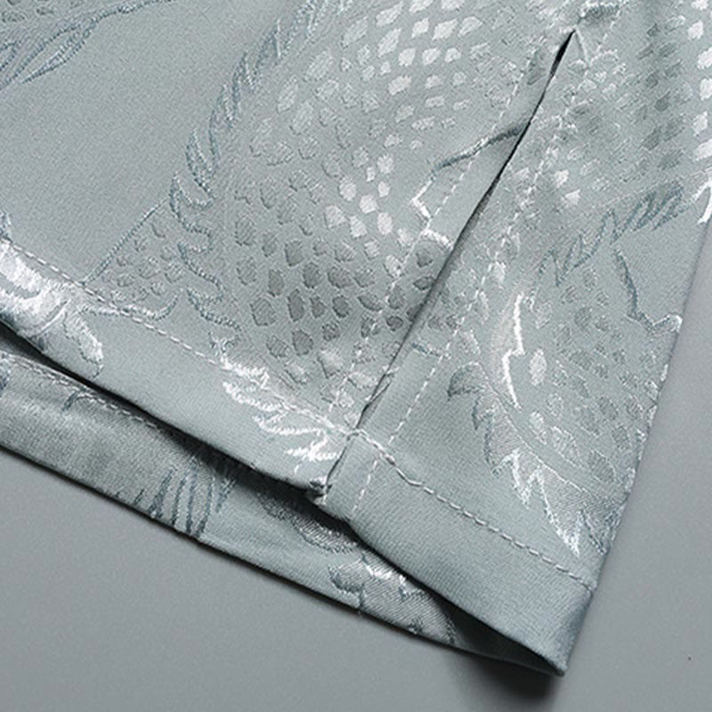 Buddha-Steine, Drachenmuster, Tang-Anzug, Hanfu, traditionelle Uniform, kurzärmeliges Oberteil und Hose, Kleidung für Herren - image 11