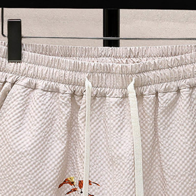 Buddha-Steine-Landschaft, Kokospalmen, Elster-Muster, kurzärmelige Shorts für Herren - image 21