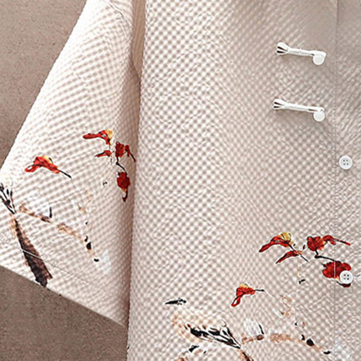 Buddha-Steine-Landschaft, Kokospalmen, Elster-Muster, kurzärmelige Shorts für Herren - image 18