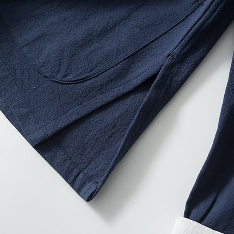 Buddha Steine Frosch-Knopf Chinesischen Tang Anzug Hemd Baumwolle Leinen Männer Jacke Kleidung - image 10