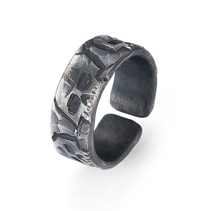 Buddha Stones 999 Sterling Silber Skelett Muster Handgemachter Segensring - image 11