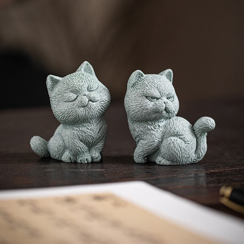 Buddha-Steine, kleine Katze, für Zuhause, Tee-Haustier, Figur, Schreibtisch-Dekoration - image 16