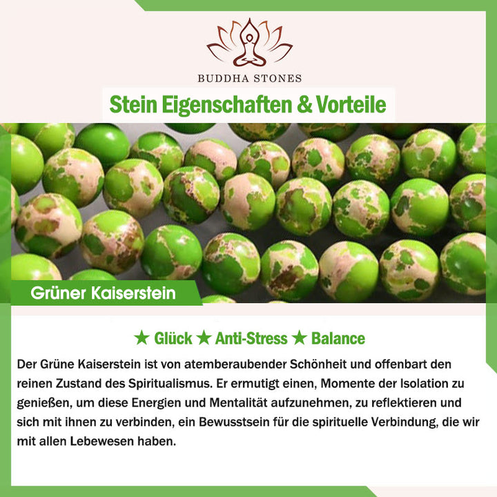 Buddha Stones Sonnenstein Erdbeerquarz Kristall Positives Armband