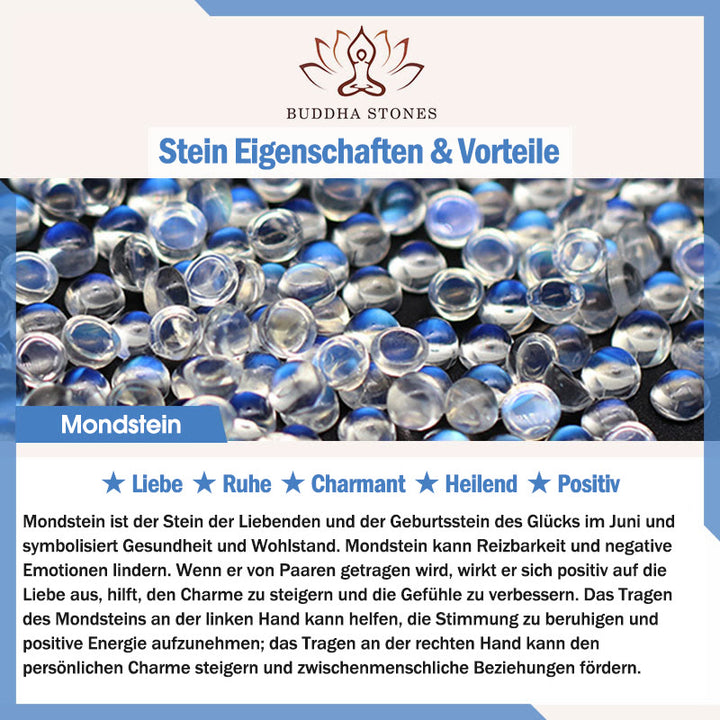 Buddha Stones Halskettenanhänger aus 925er-Sterlingsilber, Mondstein, Liebesplanet, drehbares Muster - image 6