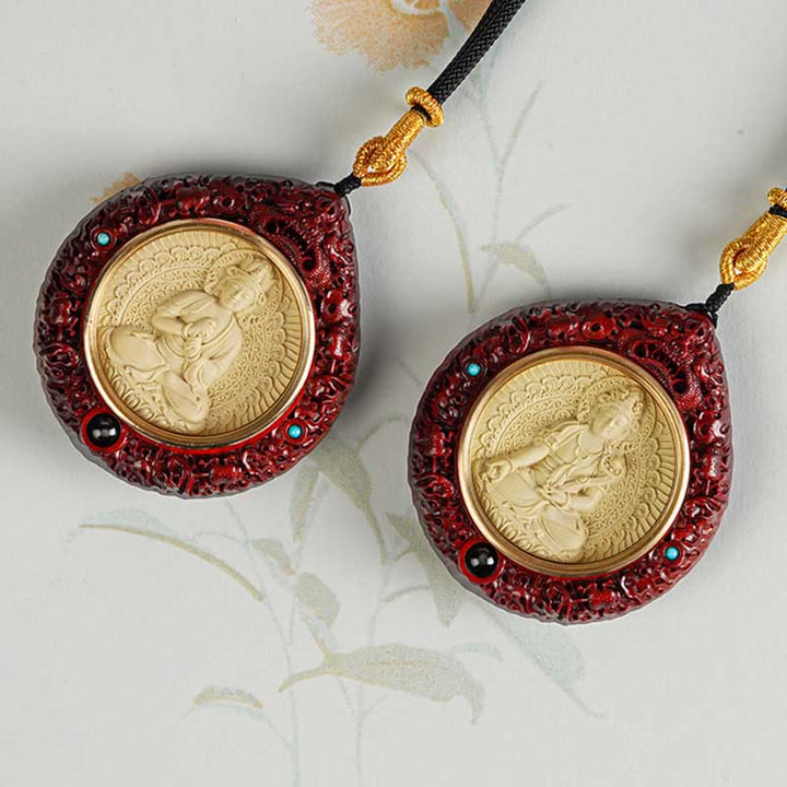 Buddha Stones chinesisches Tierkreiszeichen Geburt Buddha kleiner Blatt rotes Sandelholz Ebenholz Langlebigkeits-Halskette Anhänger - image 22