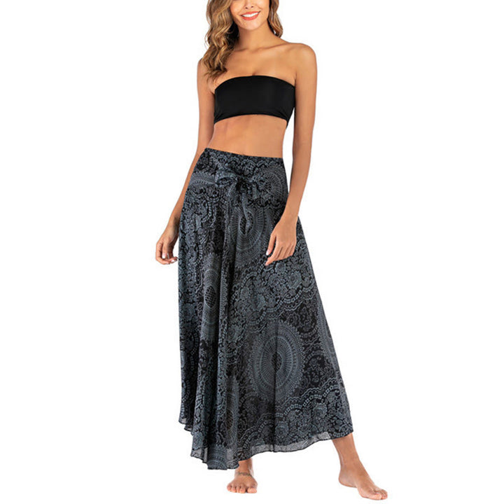 Buddha Stones Zwei Stil Tragen Boho Kompass Rose Blume Rock Kleid - image 45