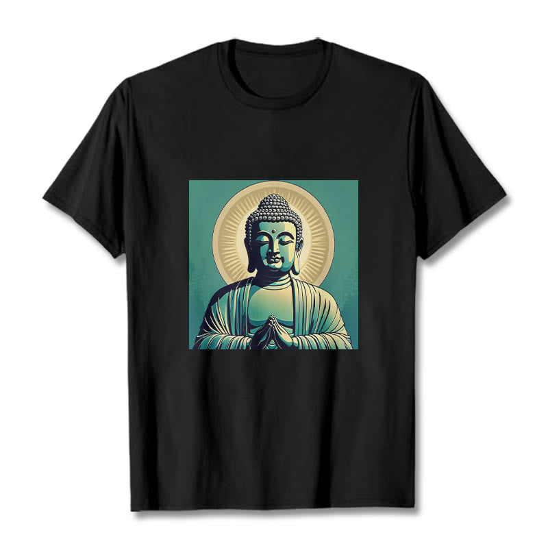 Buddha Stones Aura Green Buddha Tee T-shirt - Schwarz - 2XL - image 6