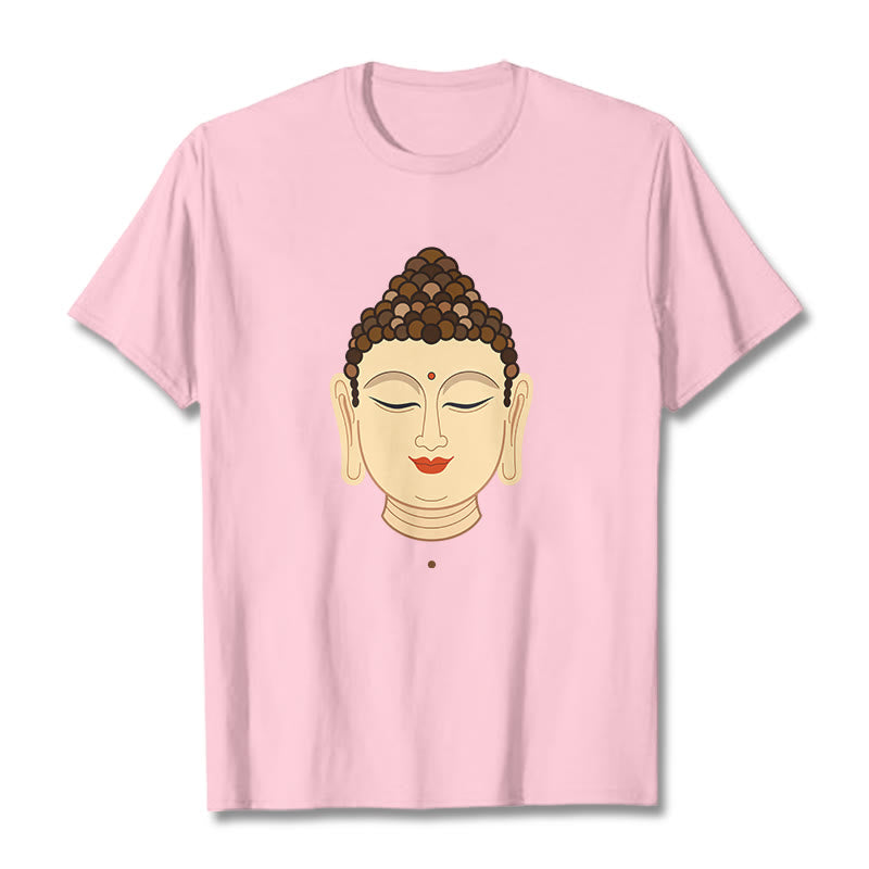 Buddha Stones Meditation Buddha Tee T-Shirt - Hellrosa - 2XL - image 12