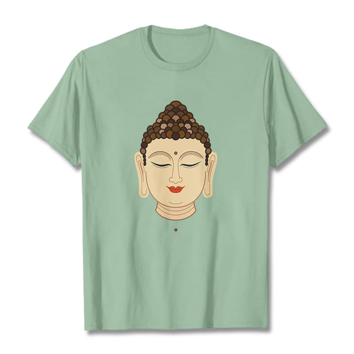 Buddha Stones Meditation Buddha Tee T-Shirt - Blassgrün - 2XL - image 14