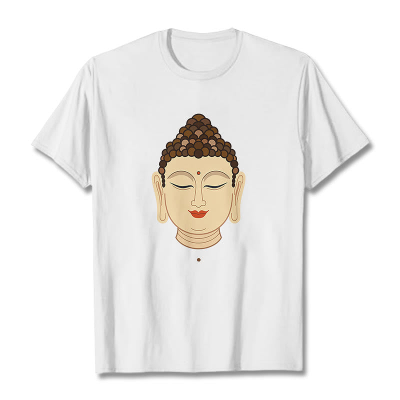 Buddha Stones Meditation Buddha Tee T-Shirt - Weiß - 2XL - image 3