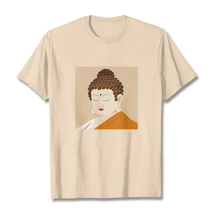 Buddha Stones Augen schließen und entspannen Buddha T-Shirt - Bisque - 2XL - image 8