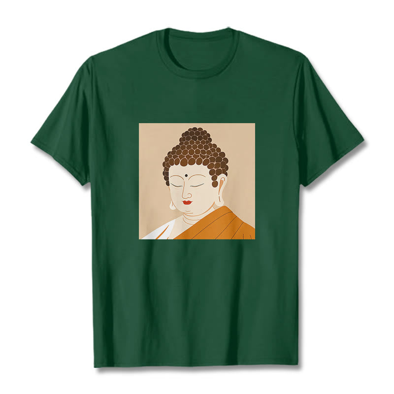 Buddha Stones Augen schließen und entspannen Buddha T-Shirt - WaldGrün - 2XL - image 10
