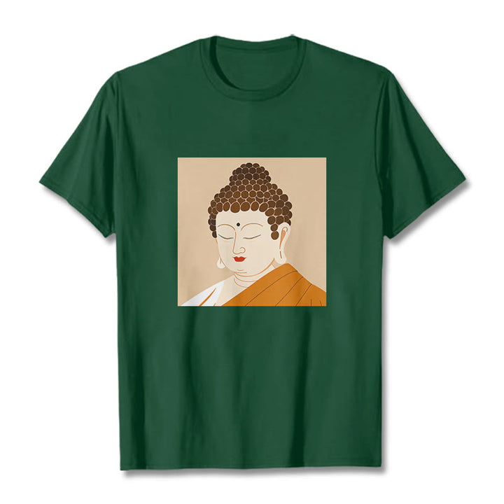 Buddha Stones Augen schließen und entspannen Buddha T-Shirt - WaldGrün - 2XL - image 10