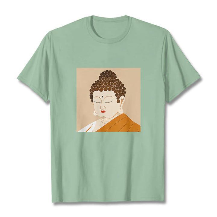 Buddha Stones Augen schließen und entspannen Buddha T-Shirt - Blassgrün - 2XL - image 14