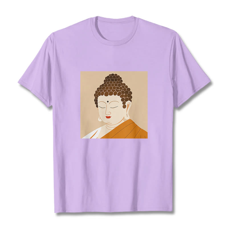 Buddha Stones Augen schließen und entspannen Buddha T-Shirt - Pflaume - 2XL - image 16